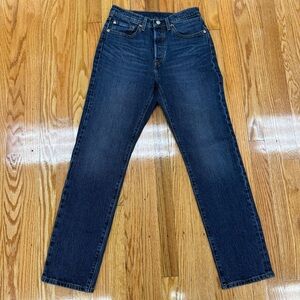 Levi’s Premium 501 Buttonfly Denim Blue Jeans Women’s Size 27x30
